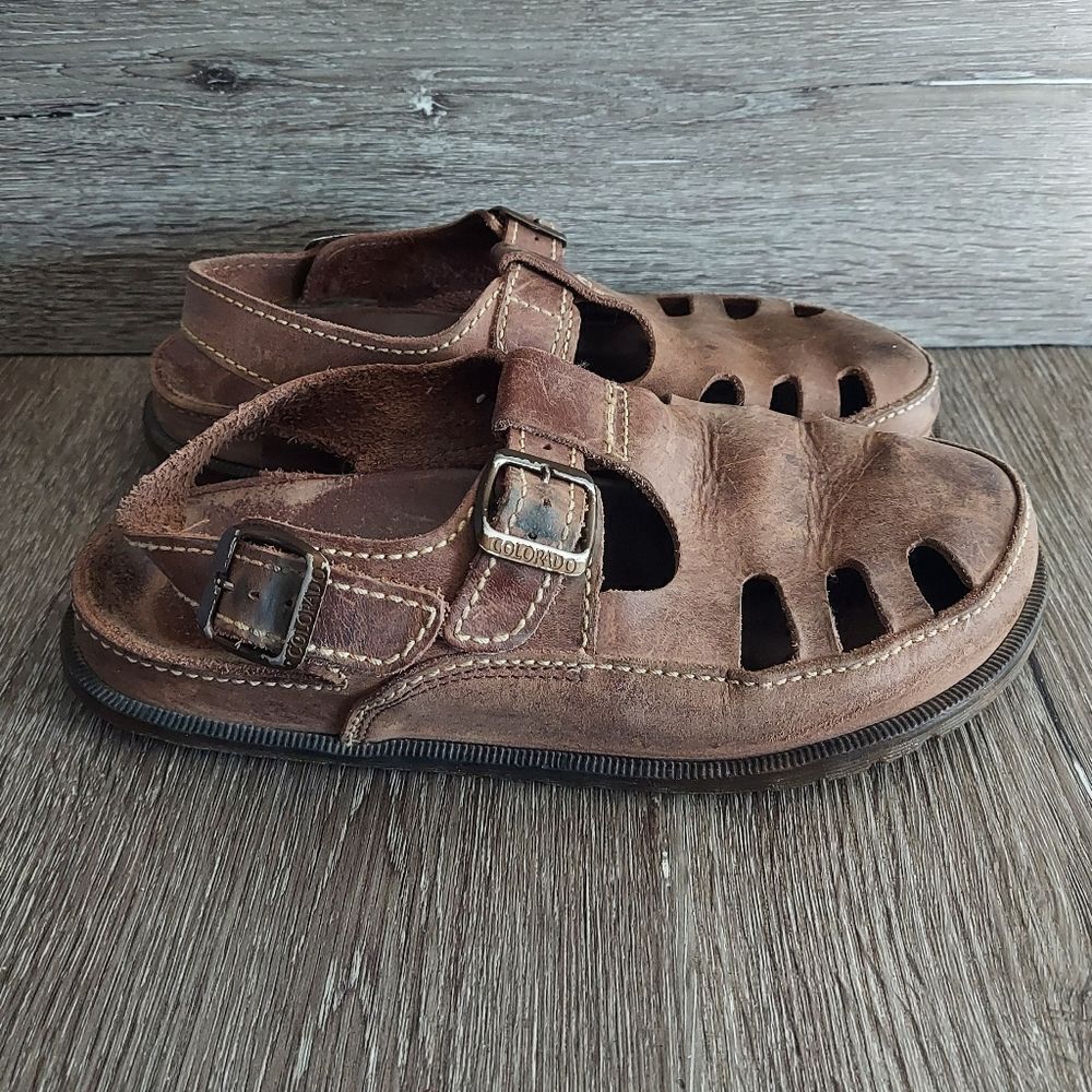 Vintage Colorado Brown Fisherman Sandals Size 8